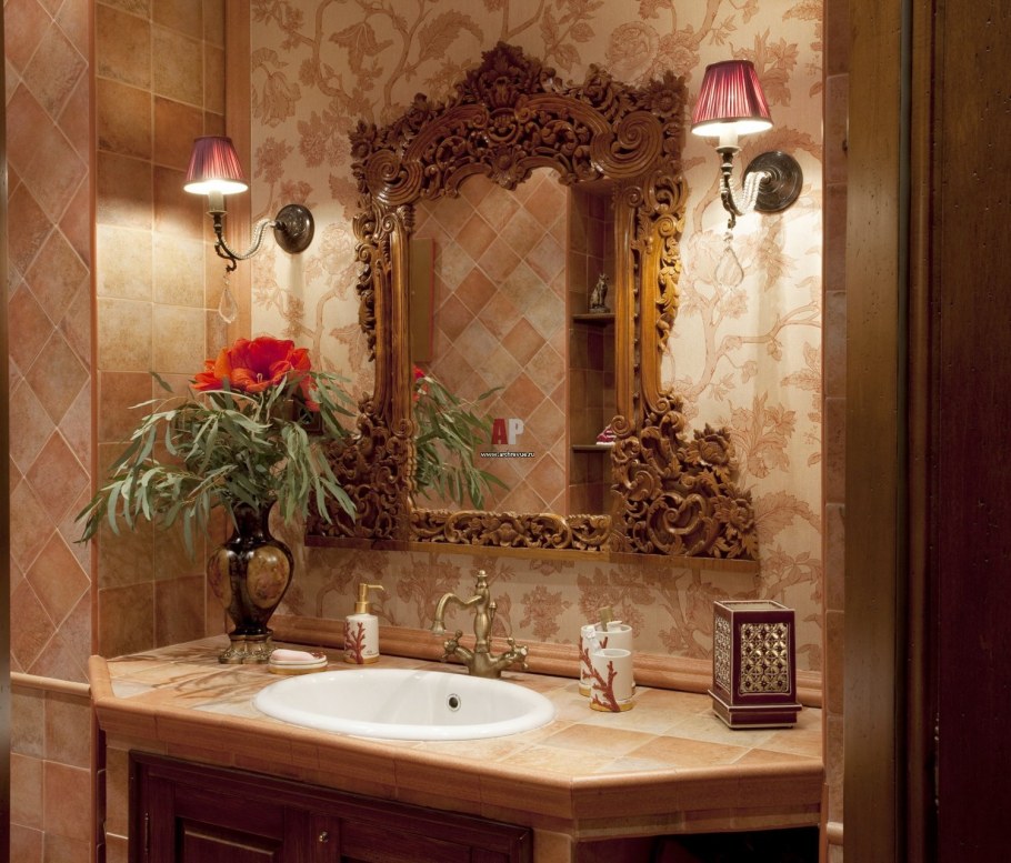 Ванная в Восточном стиле в квартире
