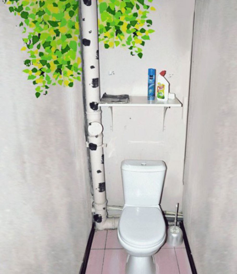 Короб под канализационную трубу за унитазо