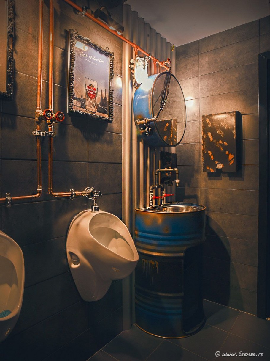 Стимпанк интерьер ванной