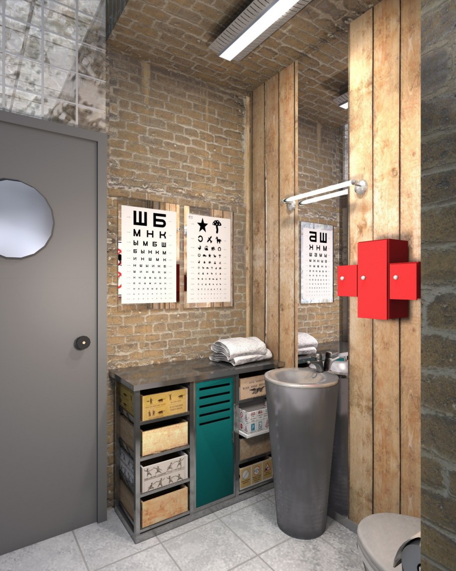 Декор стен в туалете