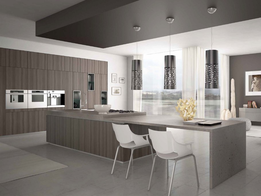 Белая кухня в минималистическом стиле