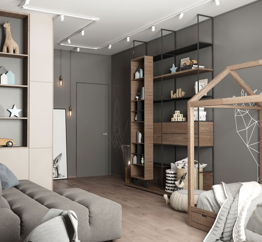 Детская в стиле лофт для мальчиков