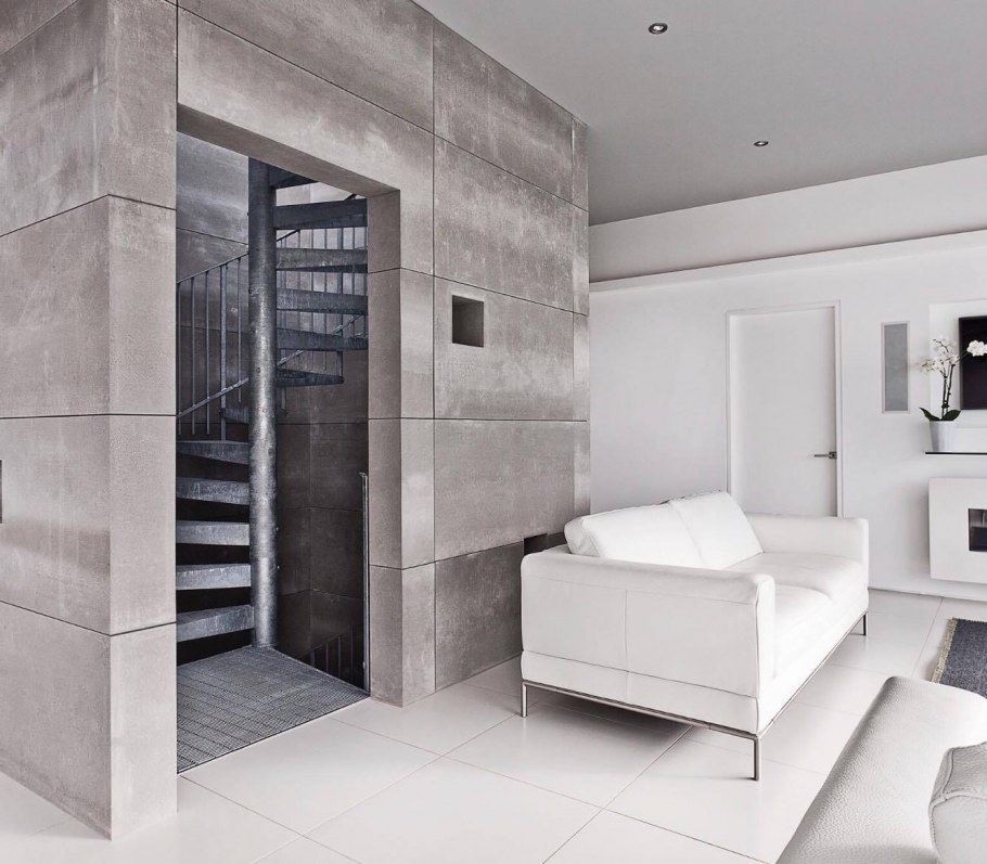 Бетонные плиты в интерьере