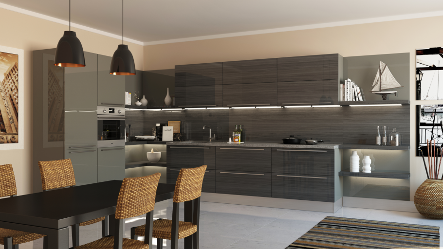 Профиль-ручка врезная для фасада 16/18мм алюминий матовый l-3000мм