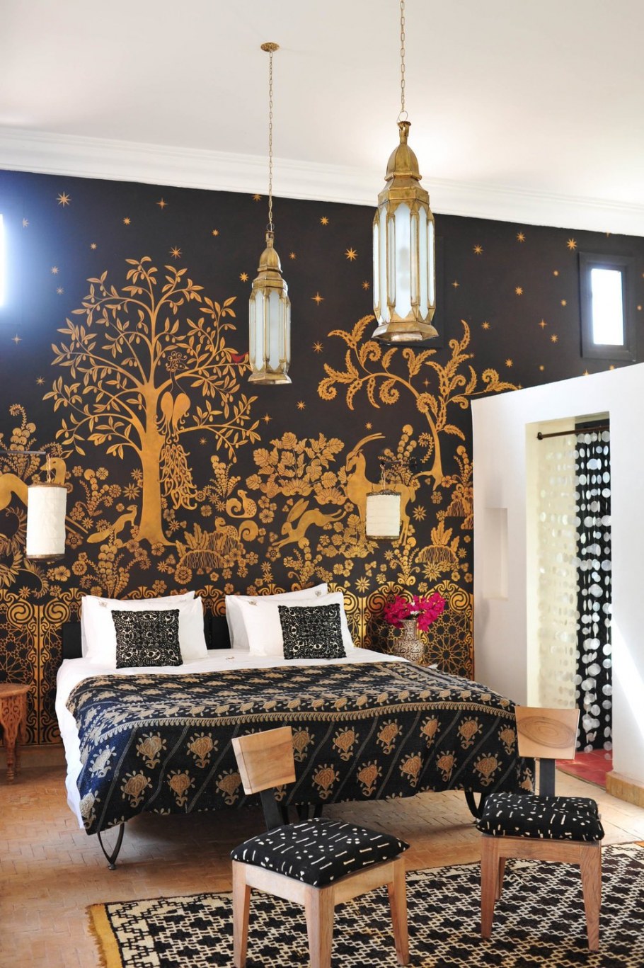 Марокканский стиль в интерьере спальни