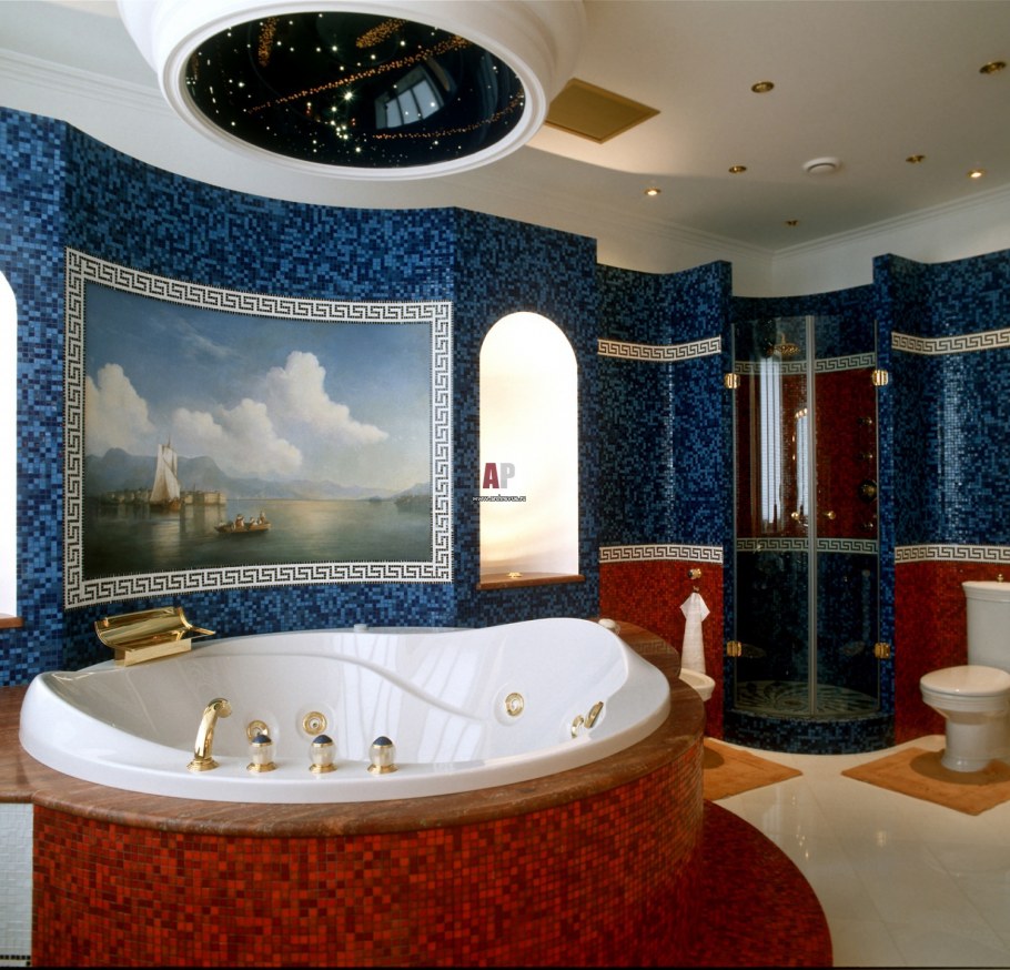 Плитка мраморная в ванную джакузи