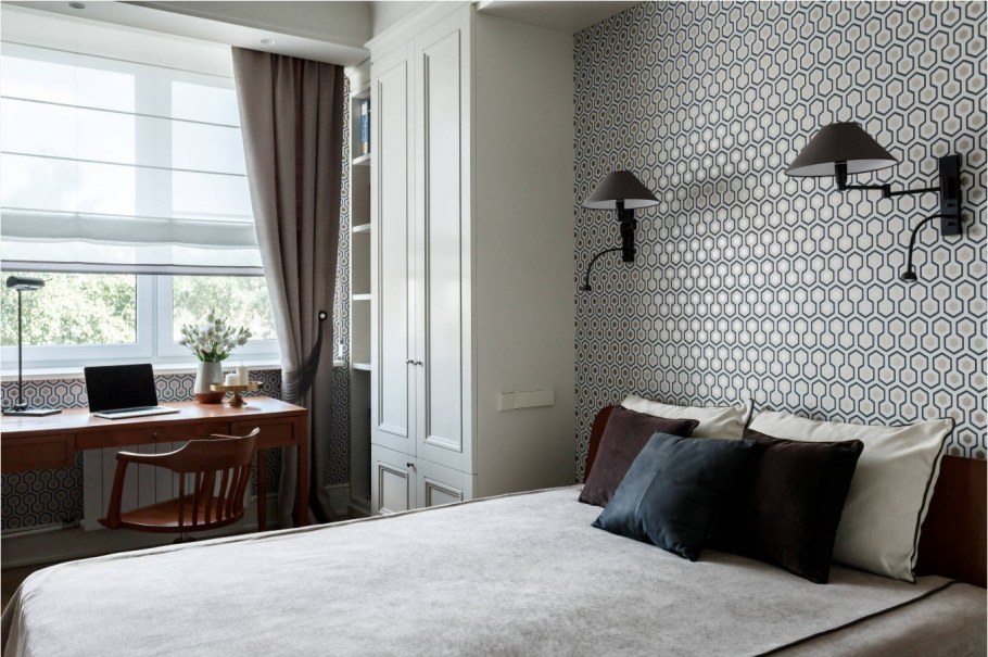 Монохромная спальня