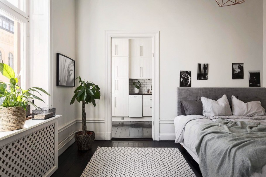 Шторы серого цвета в интерьере