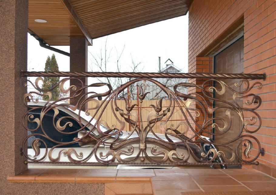 Ограждение террасы ковка