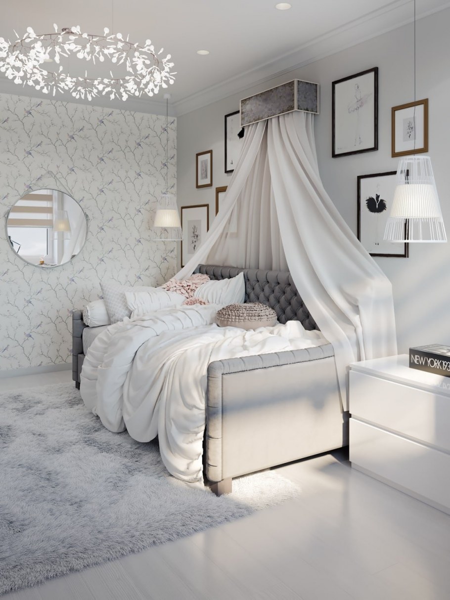 Интерьер детской комнаты в светлых тонах