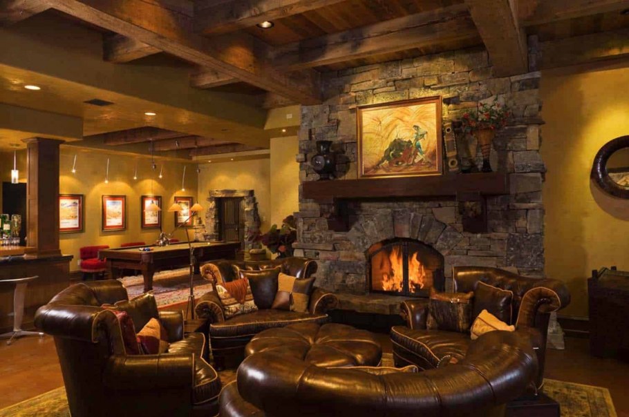 Камин в подвале