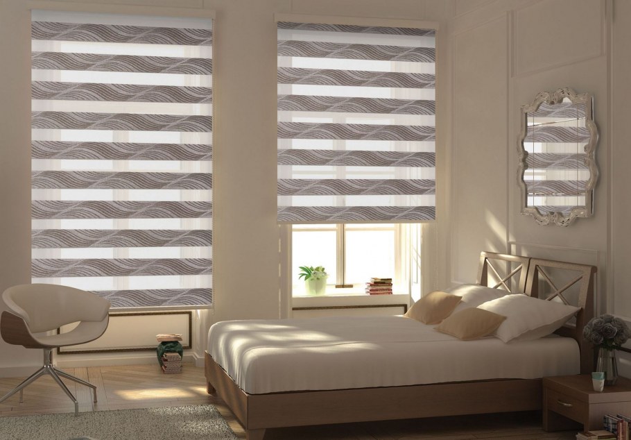 Рулонные шторы Зебра день-ночь