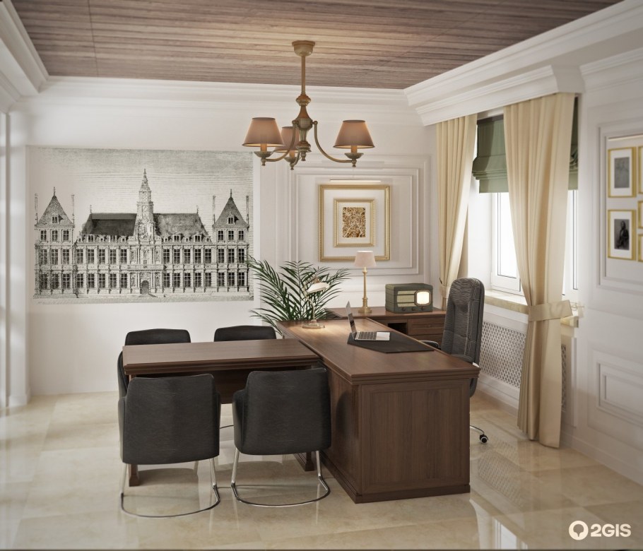 Интерьер офиса в классическом стиле
