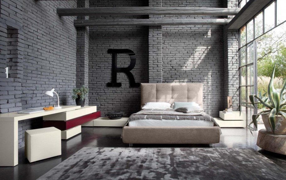 Мягкое изголовье в стиле лофт