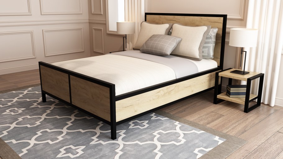 Двуспальная кровать Нео лофт км