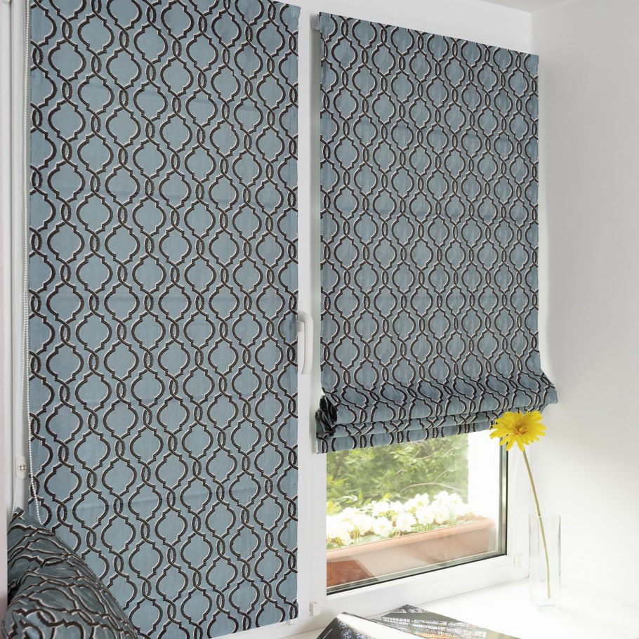 Римская штора на узкое окно