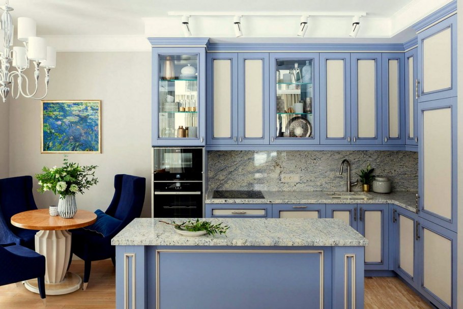 Кухни в стиле современная Неоклассика goluboy