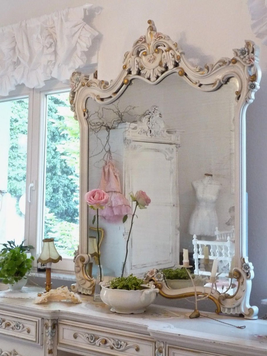 Шторки шебби Шик для зеркала