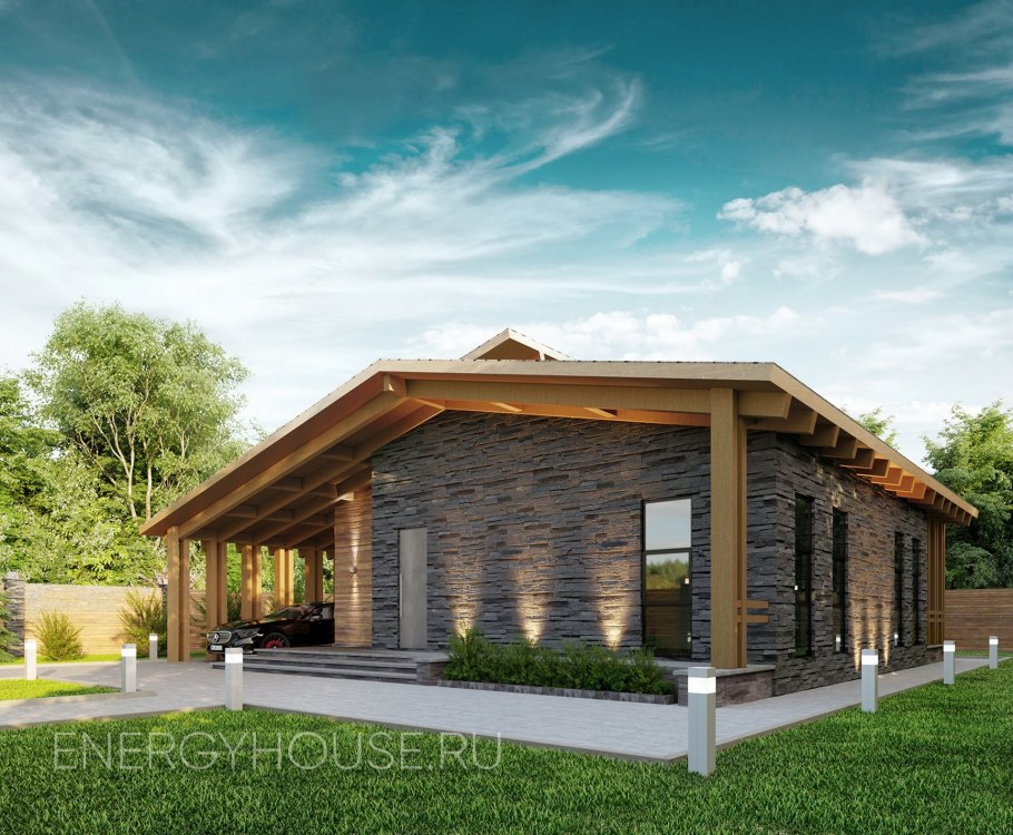 Шале проект одноэтажного 50 м