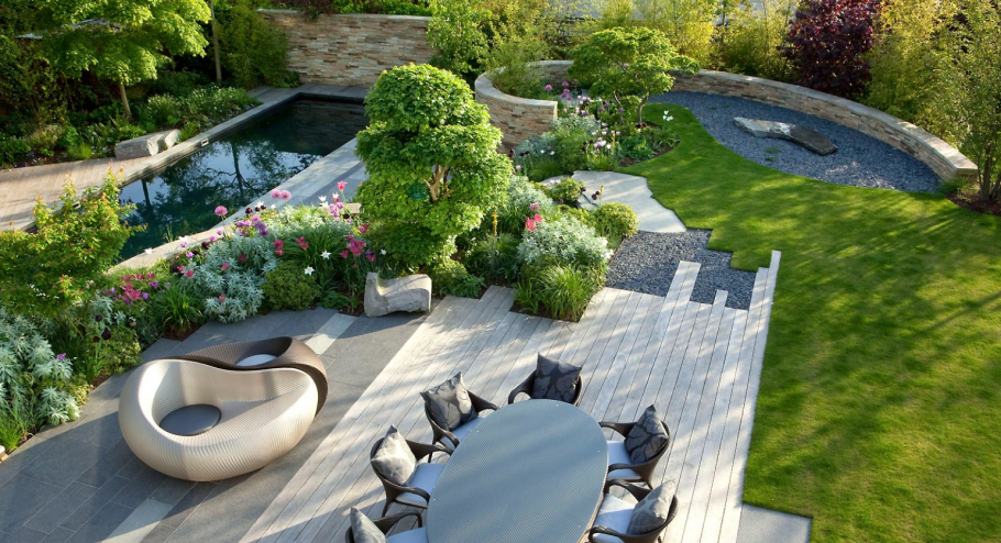 Зимний ландшафт сада