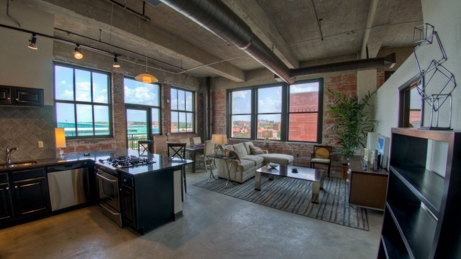 Бетонный пол в стиле лофт