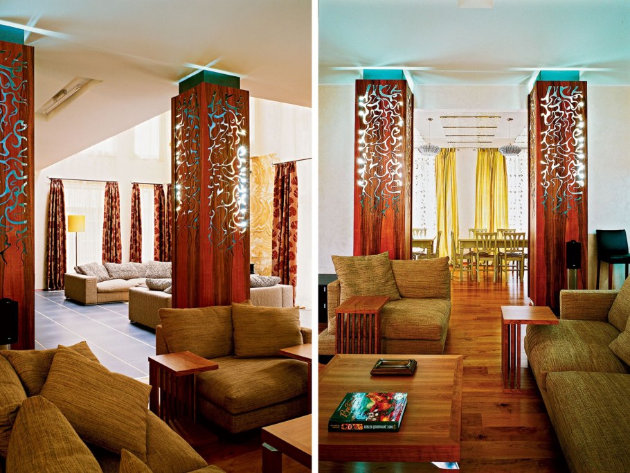 Деревянные балки в интерьере квартиры