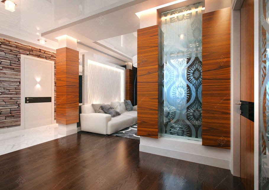 Отделка колонн деревом