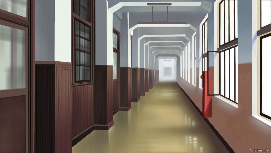Японская школа коридор
