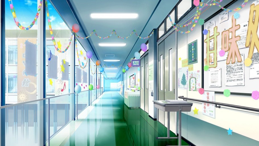 Фон для гача коридор школьный коридор лайф