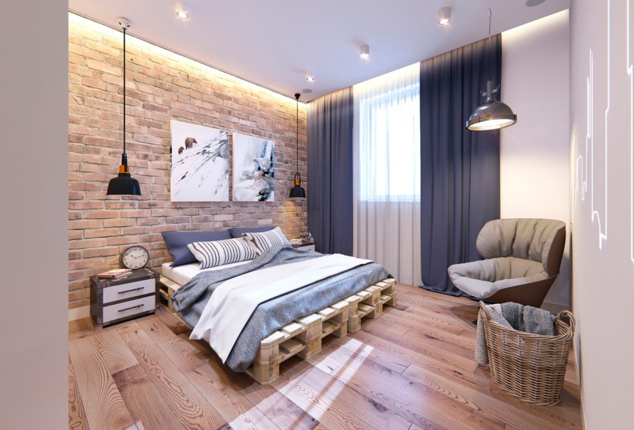 Комната в стиле лофт 12кв