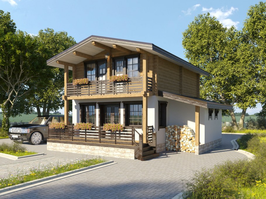 Проекты комбинированных домов