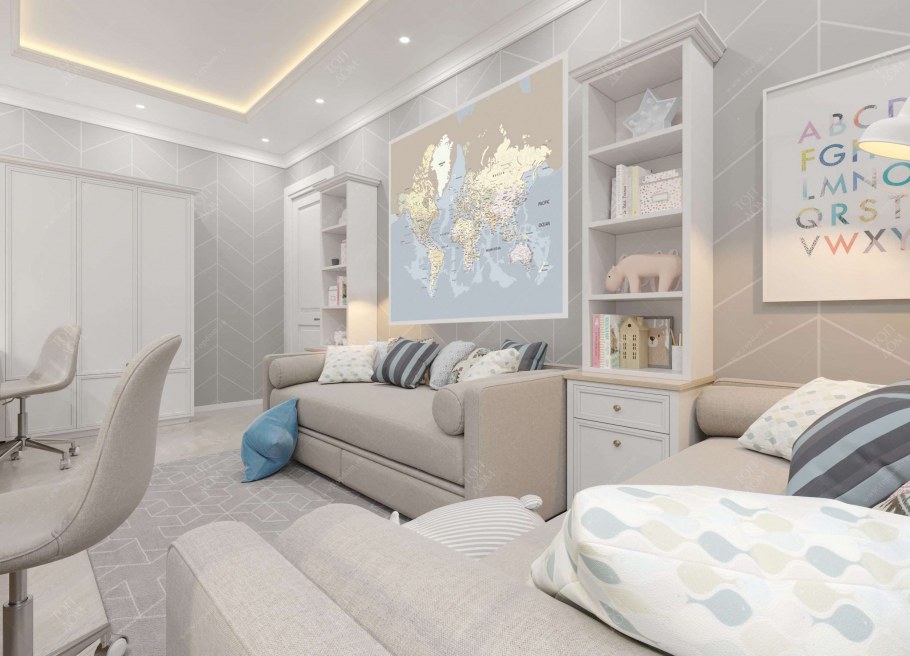 Детская комната в светлых тонах