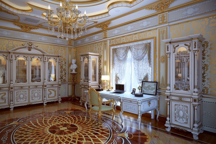 Кабинет в стиле рококо