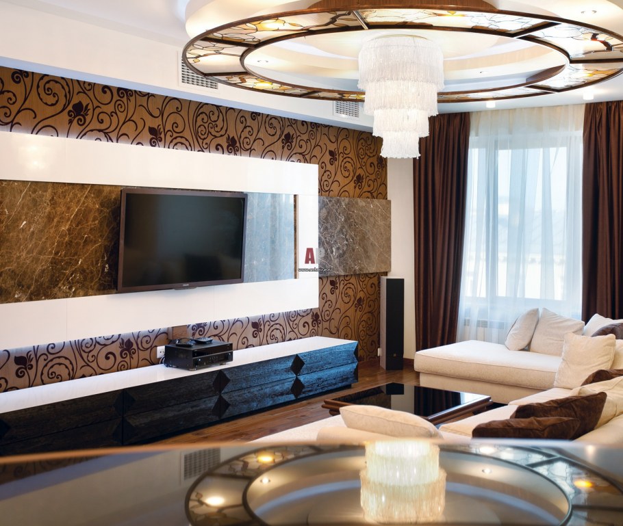 Телевизор в интерьере ар деко