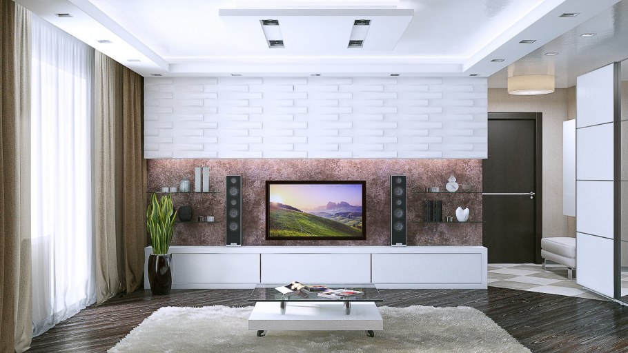 Белый интерьер квартиры в современном стиле