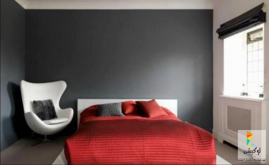 Черно красная спальня