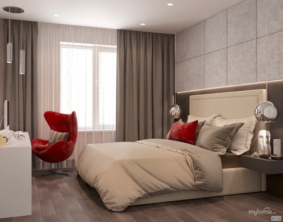 Красно черная спальня