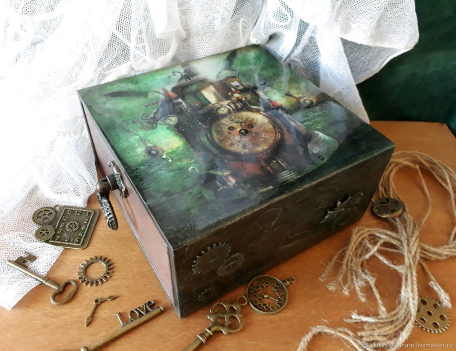 Шкатулка в стиле стимпанк