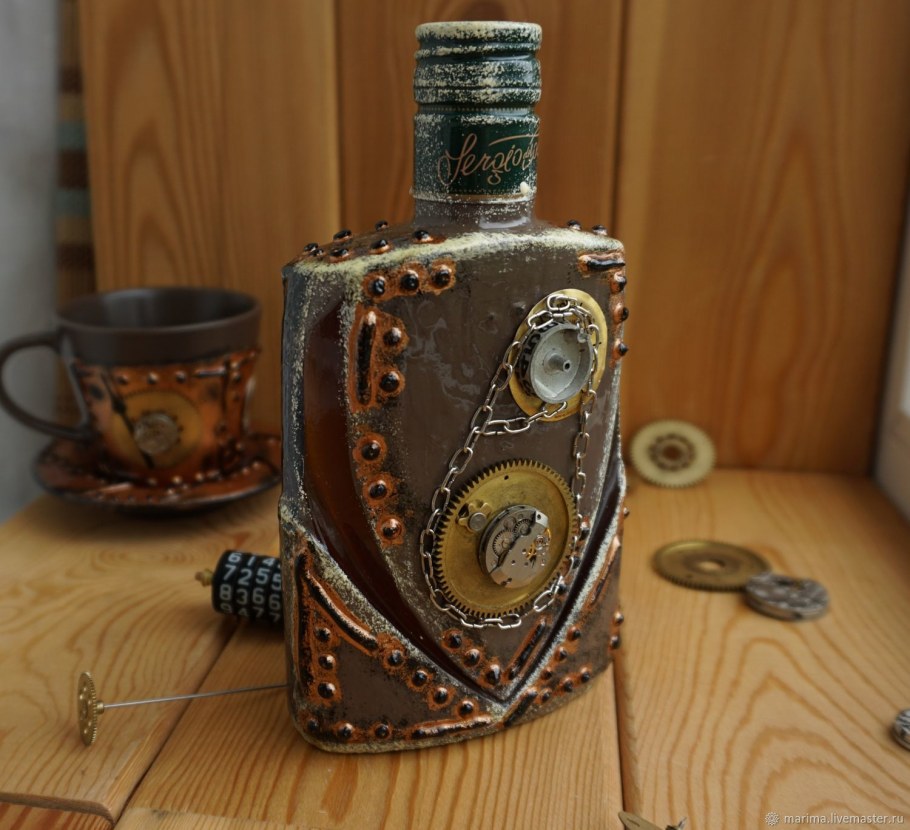 Стимпанк бутылка