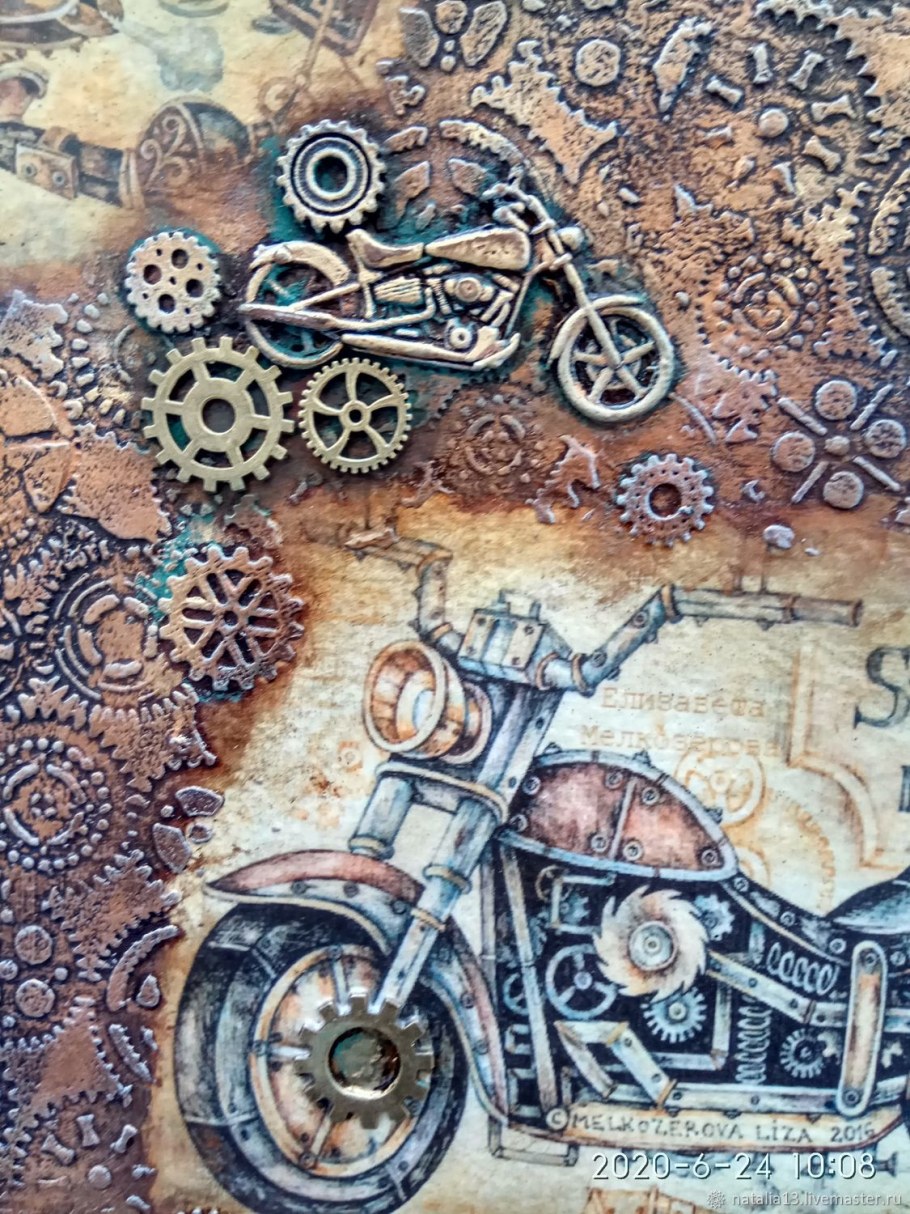 Стимпанк декупаж