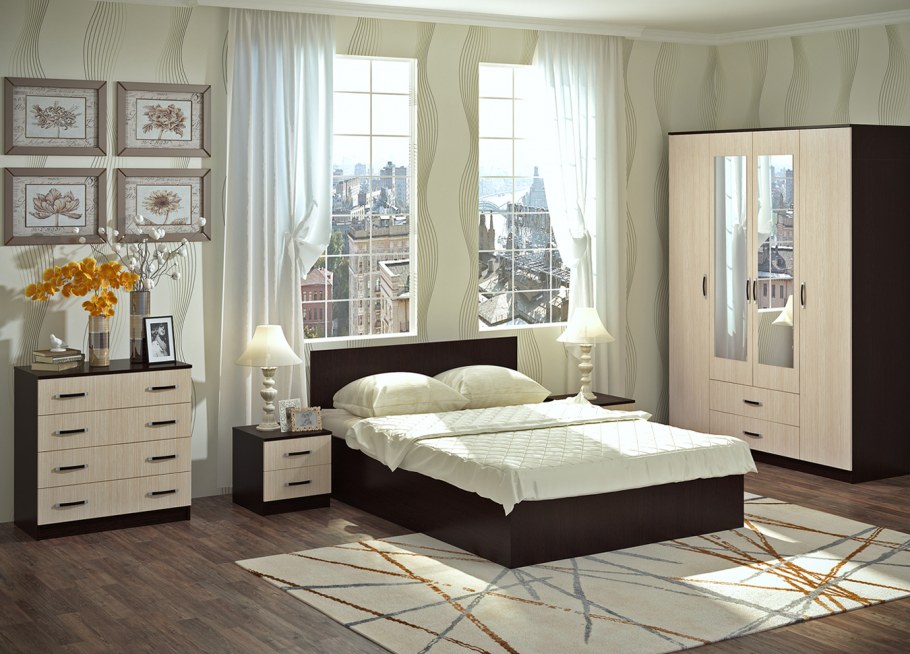 Стенка цвет молочный дуб