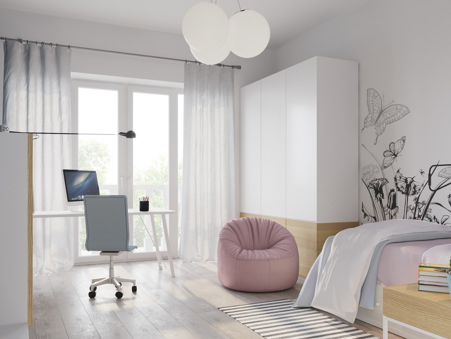 Комната для девочки подростка в стиле Минимализм