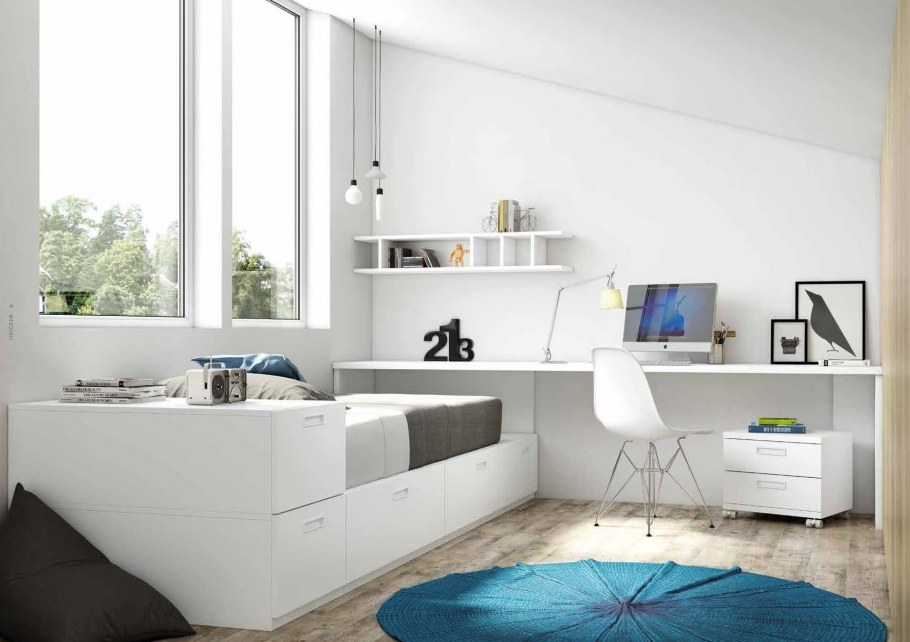 Комната в минималистическом стиле для подростка