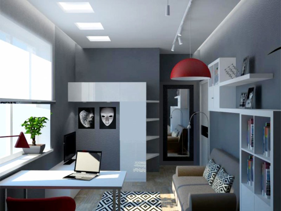 Комната в стиле Минимализм для подростка мальчика