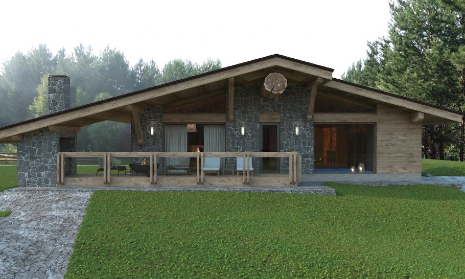 Интерьер деревянной мансарды