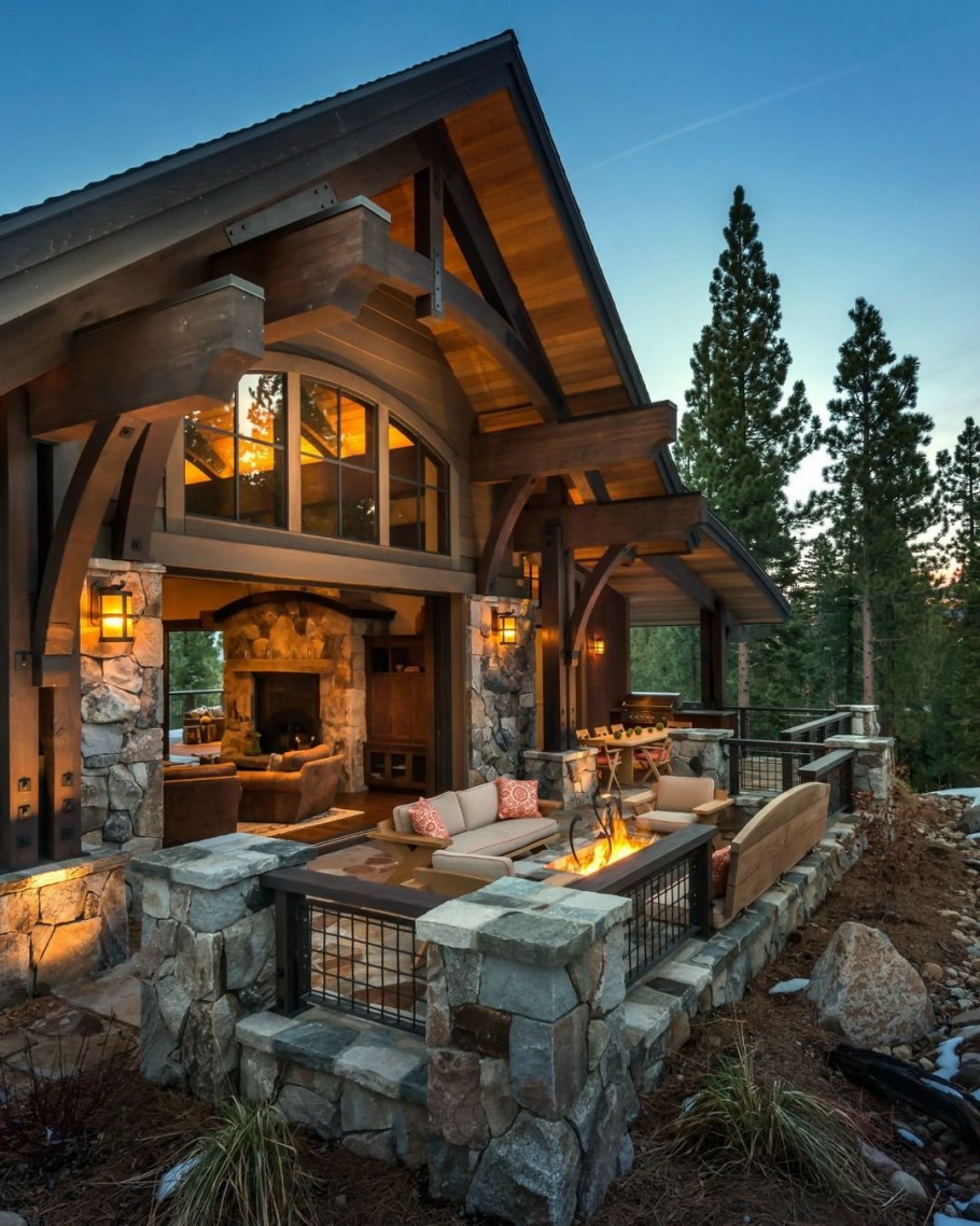 Интерьер в деревянном доме