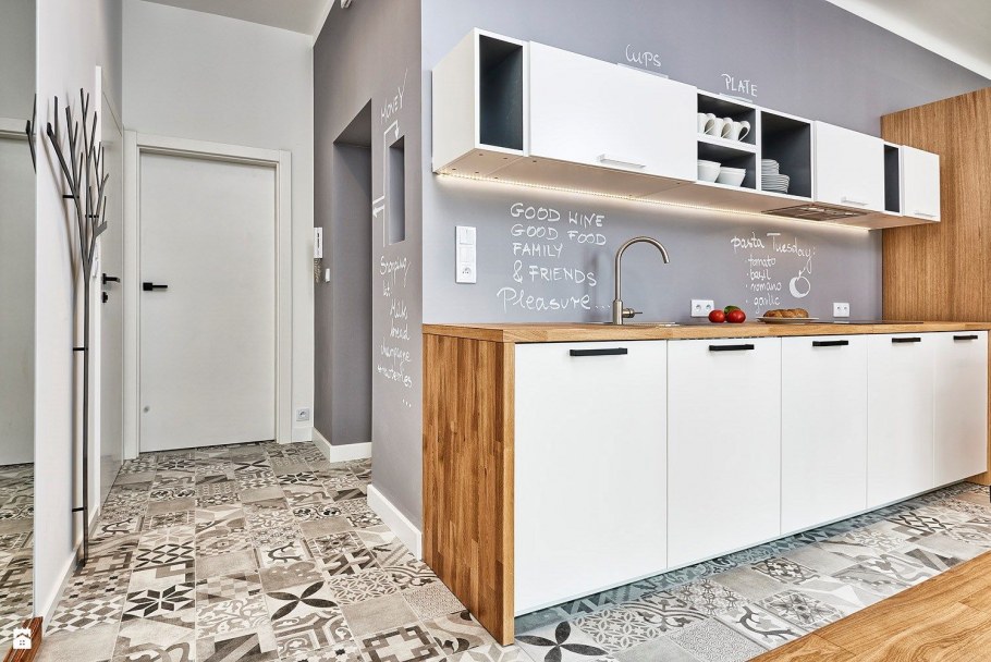 Столешница до пола на кухне