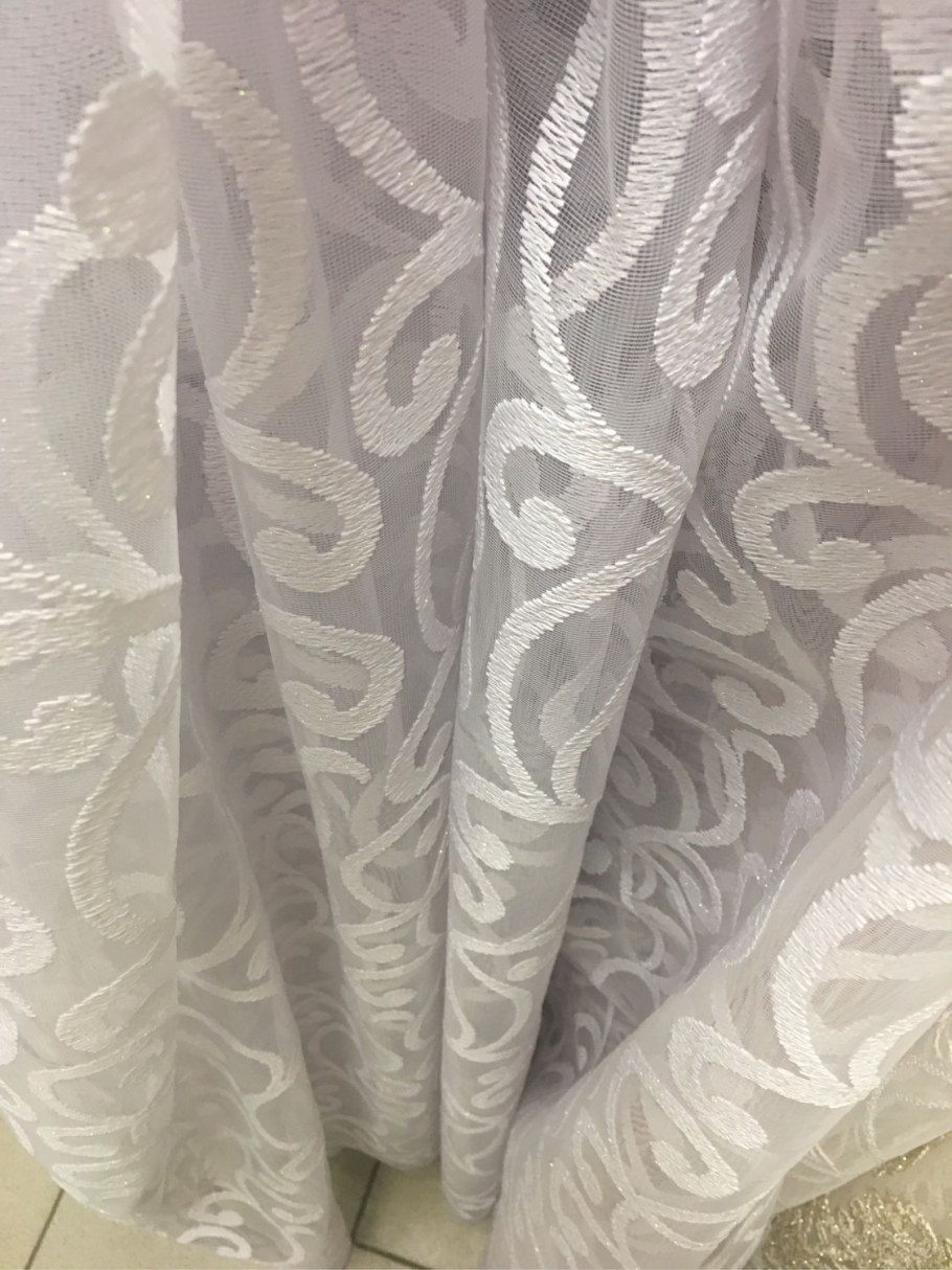 Тюль французская сетка с вышивкой 2020г