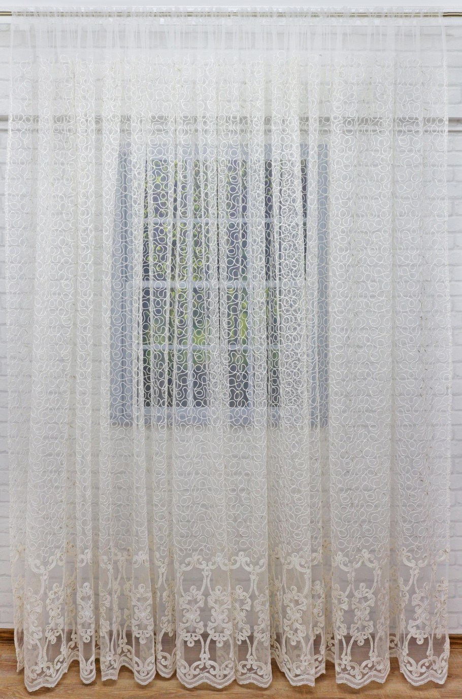 Тюль сетка с вышивкой dmf311