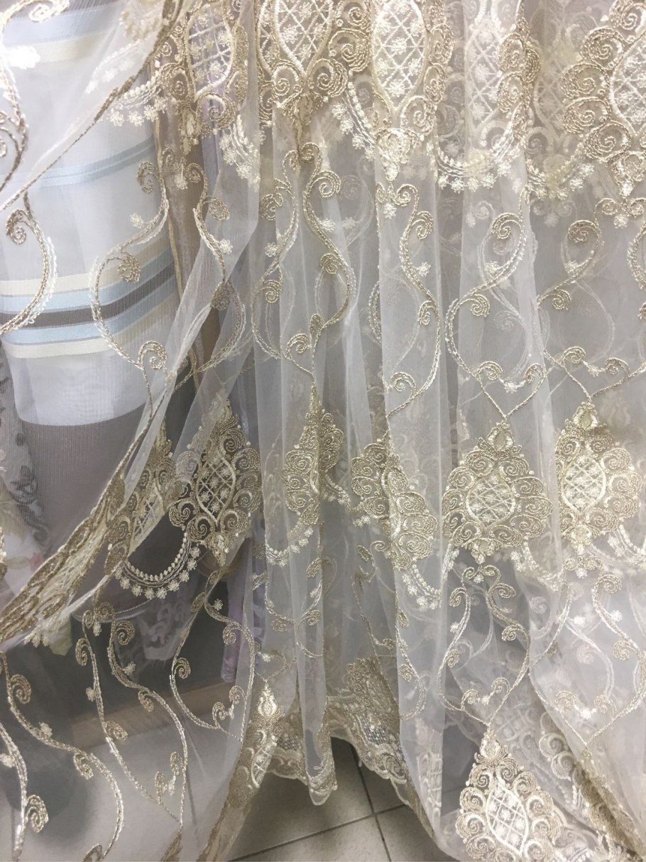 Тюль сетка с вышивкой dmf311